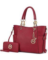 MKF Collection by Mia K - Merlina Embossed Pockets Vegan Leather Tote Bag With Wallet - 2 Pieces - Lyst