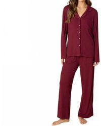 Softies - Aria Slim Notch Collar Pajama Set - Lyst