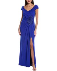 Tadashi Shoji - Pleated Off-The-Shoulder Gown - Lyst