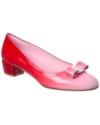 Ferragamo - Vara Bow Leather Pump - Lyst