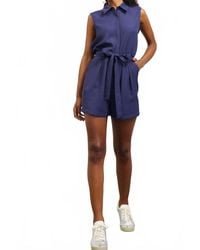 Skies Are Blue - Mira Collared Romper - Lyst