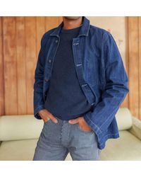 Alex Crane - Button Front Denim Kite Jacket - Lyst