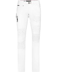 Philipp Plein - Coated Denim Rock Star Trousers - Lyst