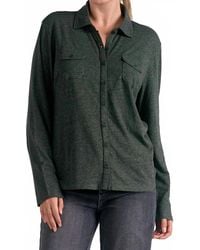 Elan - Long Sleeve Button Up Top - Lyst