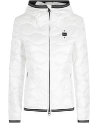 Blauer - Camelia Hooded Wave Stitching Polyamide Down Jacket - Lyst