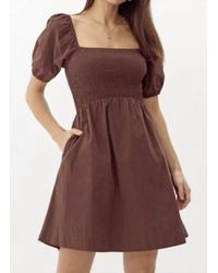 Greylin - Eisie Poplin Smocked Mini Dress - Lyst