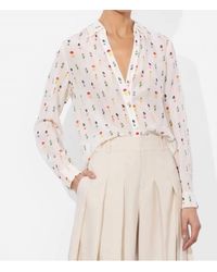 Alice + Olivia - Eloise Button Down Blouse - Lyst