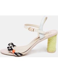 Sophia Webster - Leather And Patent Ankle Strap Sandals - Lyst