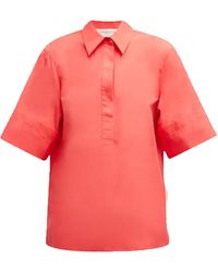 Lafayette 148 New York - Elbow-sleeve Cotton Camp Shirt - Lyst
