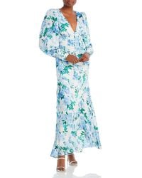 Line & Dot - Lisette Chiffon Floral Maxi Dress - Lyst