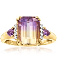 Ross-Simons - Ametrine Ring With . Amethysts And Diamond Accents - Lyst