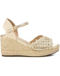 Xti - Raffia Wedge Sandals By - Lyst