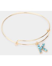 Fashnzfab - K- Embellished Initial Monogram Charm Bracelet - Lyst