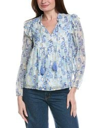Sail To Sable - Ruffle Front Blouse - Lyst