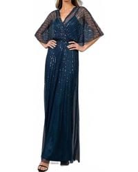 Terani - V-Neck Sequin Evening Gown - Lyst