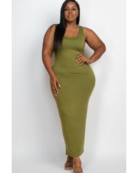 TRUEDAMES - Plus Size Solid Basic Maxi Dress - Lyst