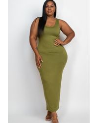 TRUEDAMES - Plus Size Solid Basic Maxi Dress - Lyst