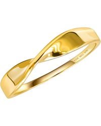 MAX + STONE - Solid 10K Stackable Twisted Ring - Lyst