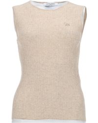 Maison Kitsuné - Neutral Baby Fox Ribbed Knit Tank Top - Lyst