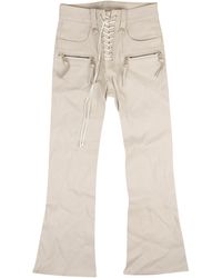 Unravel Project - Leather Lace Up Pants - Tan - Lyst