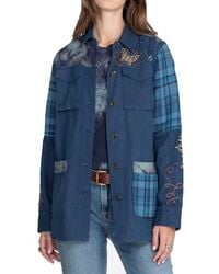 Johnny Was - Moonlight Tie Dye Patchwork Military Jacket - Lyst