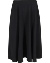 Filippa K - Flared Side-Pockets Triacetate-Blend Midi Skirt - Lyst