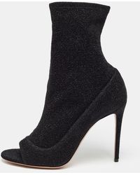 Aquazzura - Lurex Fabric Eclair Ankle Boots - Lyst