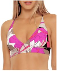 Trina Turk - Lynx Reversible Tie Back Bikini Swim Top - Lyst