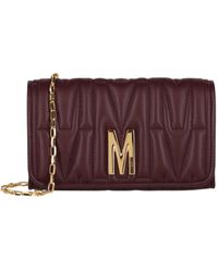 Moschino - Quilted M Leather Crossbody Bag - Lyst
