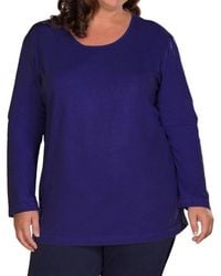 On The Plus Side - Jersey Long Sleeve U-Neck Tee - Lyst