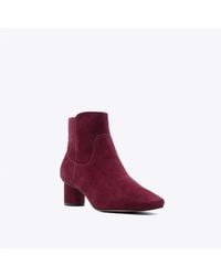 Draper James - Bethany Boots's Burgundy Suede Square Toe Bootie Jzz1191 - Lyst
