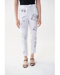 Joseph Ribkoff - Paris Postage Print Crop Pant - Lyst