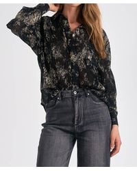 Elan - Shimmer Button Down Top - Lyst