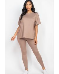 TRUEDAMES - Oversized T-Shirt & Leggings Set - Lyst