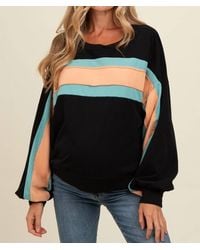 Bibi - French Terry Color Block Sweatshirt - Lyst