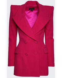 Sergio Hudson - Double Breasted Strong Blazer Jacket - Lyst