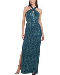 JS Collections - Rita Mesh Embroidered Evening Dress - Lyst