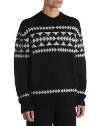 Moncler - Geometric Knit Crewneck Sweater - Lyst