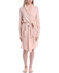 Sofiacashmere - Rib Shawl Collar Cashmere& Wool-Blend Jersey Robe - Lyst