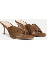 Veronica Beard - Tullia Suede Mid-Heel Sandals - Lyst