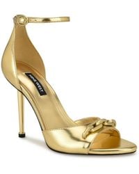 Nine West - Wnrittz3 Logo Manmade Ankle Strap - Lyst