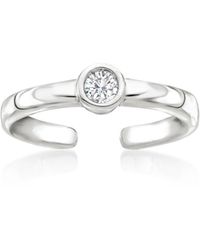 Ross-Simons - Bezel-Set Diamond Toe Ring - Lyst