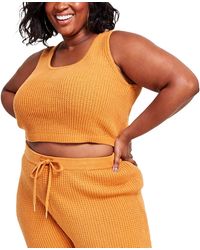 Nina Parker - Plus Crochet Sleeveless Tank Top Sweater - Lyst