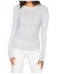 Kinross Cashmere - Featherweight Sequin Cable Pullover - Lyst