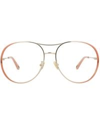 Chloé - Aviator-Frame Metal Optical Frames - Lyst