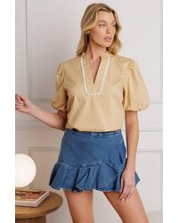 TRUEDAMES - High Standards Woven Top - Lyst