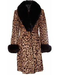 Jitrois - Jitrois, Leather Leopard Coat With Ponyskin - Lyst