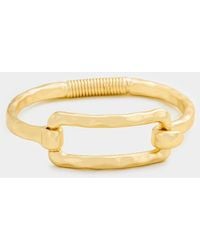 Fashnzfab - Metal Cutout Rectangle Hook Bracelet - Lyst