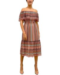 Sam Edelman - Crochet Striped Midi Dress - Lyst