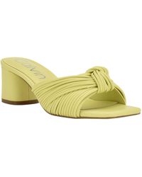 Calvin Klein - Faux Leather Slip-on Strappy Sandals - Lyst